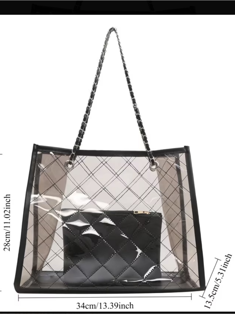 Dior White Leather Quilted clutch in Clear Women's Handbag - Picture 7 of 8